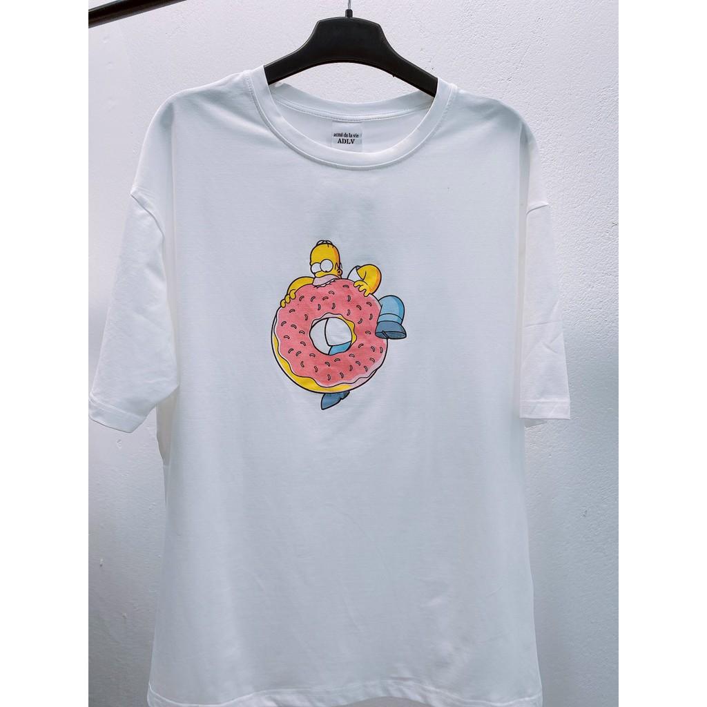 SIÊU PHẨM - ẢNH THẬT ️ ÁO THUN PHOM RỘNG UNISEX CHẤT COTTON 100% - HÌNH IN CAO CẤP DONUT CỰC SẮC NÉT