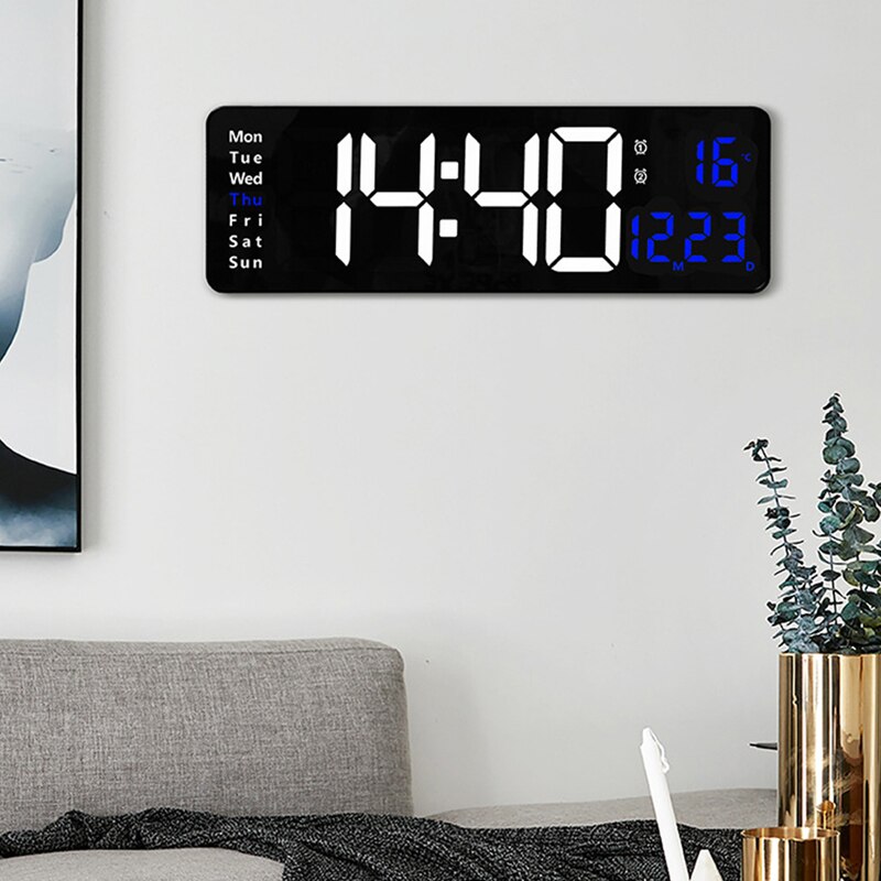 Đồng Hồ Treo Tường Điều Khiển Từ Xa Màn Hình LED Digital Clock