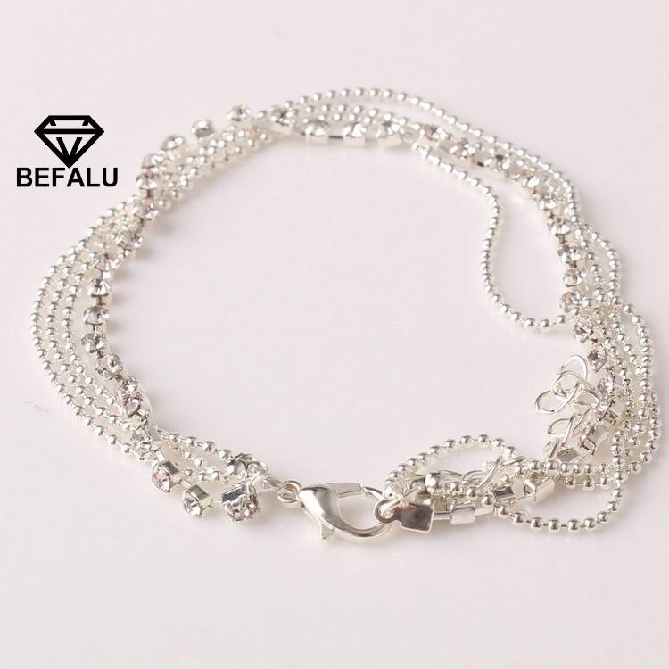 Lắc Chân Nữ Đính Đá Nhiều Lớp Thời Trang BEFALU - LCHK02