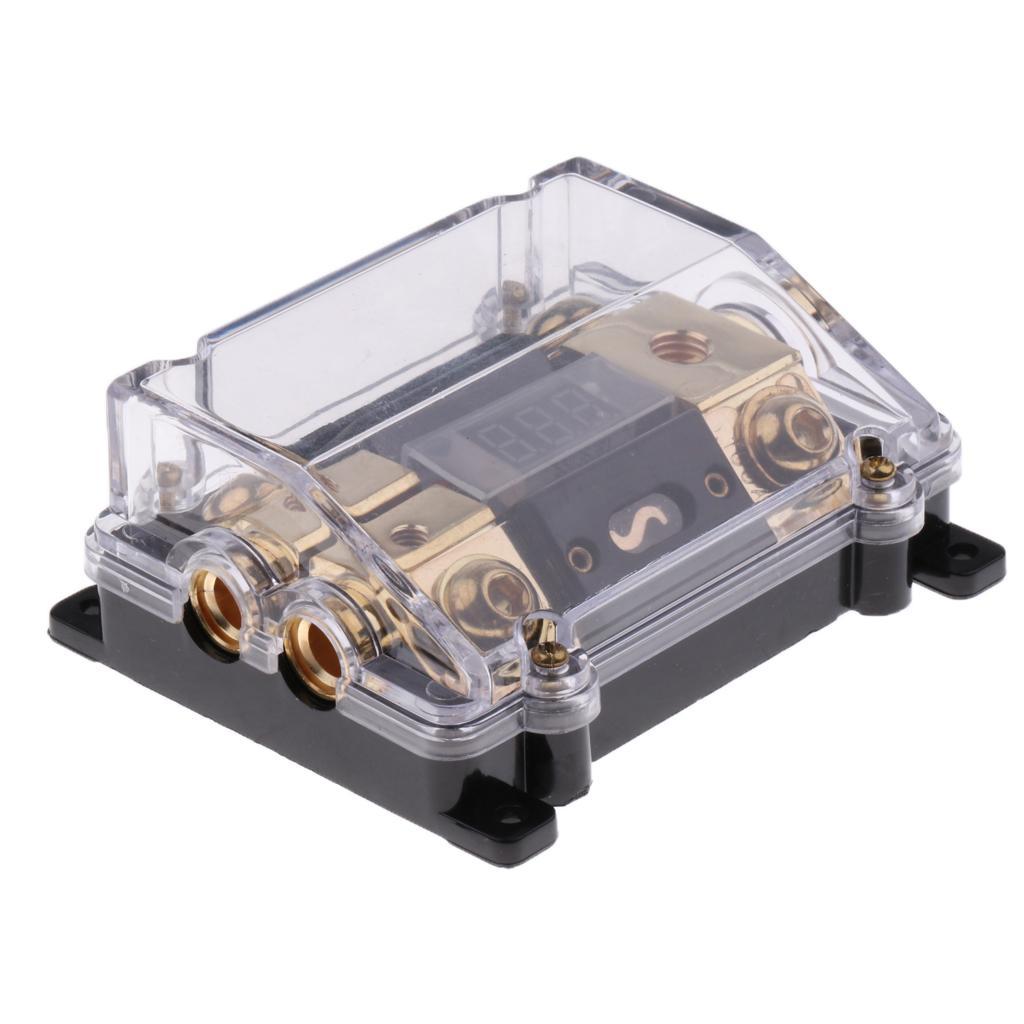 12V-24V Audio Stereo LED Display Fuse Holder Distribution Block 100A