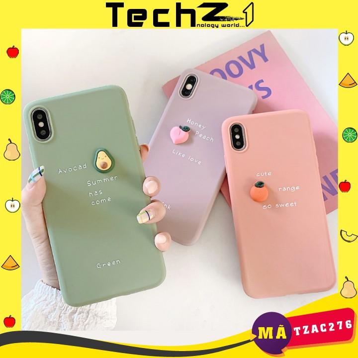 Ốp Lưng cho iPhone 6/6S/6Plus/6SPlus/7/8/7Plus/8Plus/X/XS/XSMax/11/11Pro/11ProMax Trái Cây 3D - Mã TZAC276