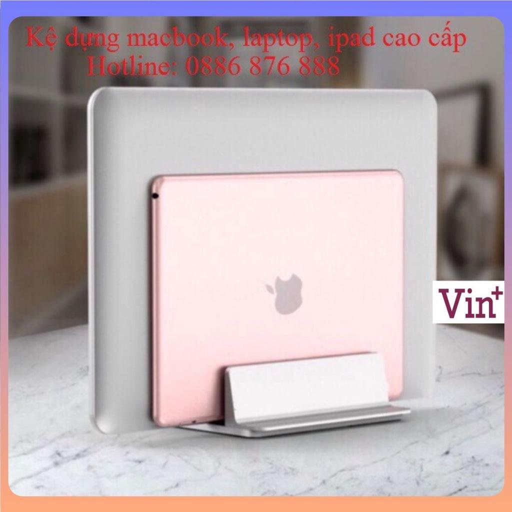 ️ Giá Đỡ Dựng Đứng Gọn Gàng, Chắc Chắn Cho Laptop, Macbook, iPad Bằng Hợp Kim Nhôm Nguyên Khối, Điều Chỉnh Được Độ Rộng