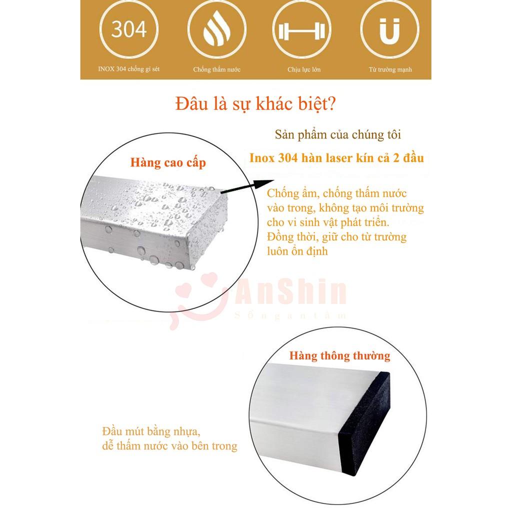 Giá treo dao kéo nhà bếp bằng nam châm vĩnh cửu hàng cao cấp vỏ bọc Inox 304 chống gỉ