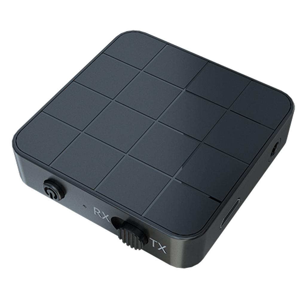 Bluetooth 5.0 Transmitter & Receiver Adapter 3.5mm Audio Home Adapter Black