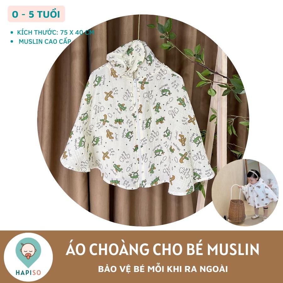 Áo Choàng Cho Bé Muslin Hapiso