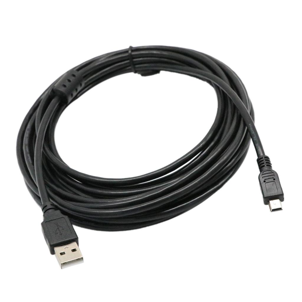 5m/16FT 2.0 USB Cable Type A to Mini B Male to Male 5 PIN Black