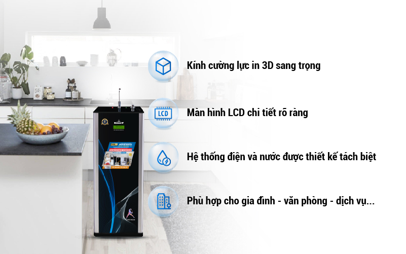 MÁY LỌC NƯỚC ROBOT NÓNG NGUỘI LẠNH R.O + UF RE-Pro 9GKT-UR - hàng chính hãng