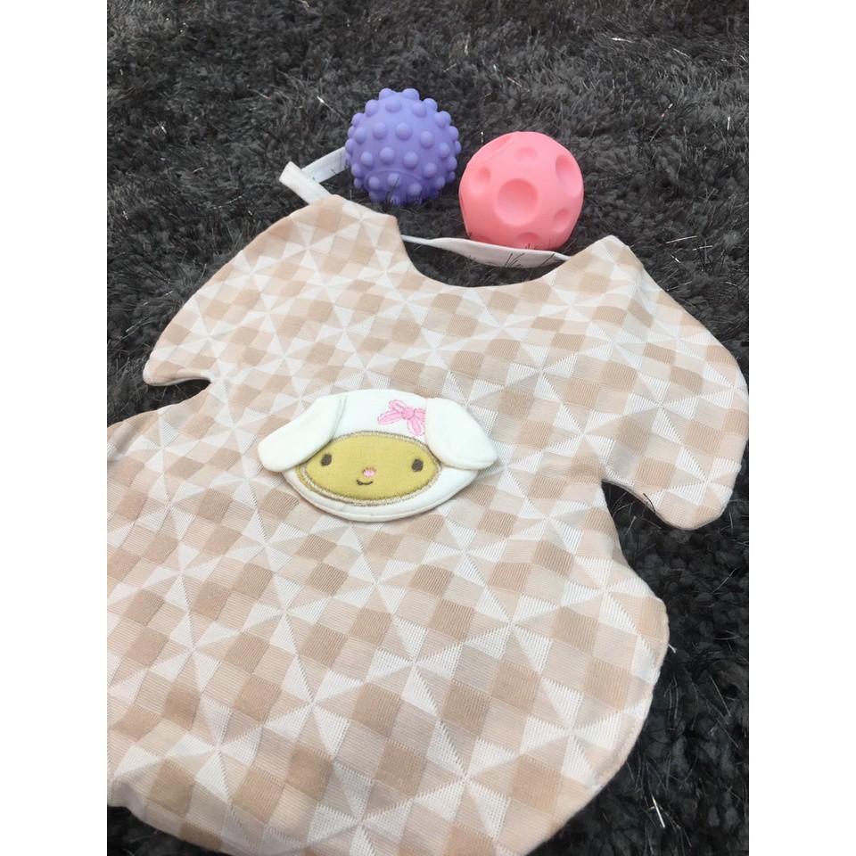 Yếm ăn cotton cho bé từ 0-2 tuổi 2 lớp 2614, 2610, 2621, chất liệu cotton 100% ,thương hiệu Aiueo Nhật Bản