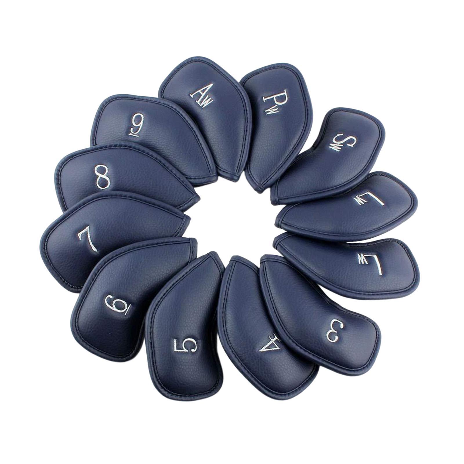 12 Pieces Golf Iron Headcover Set Golf Club Head Cover Protector Golf Accessories