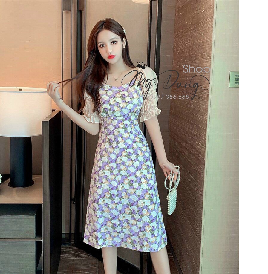 ĐẦM BODY HOA PHỐI TAY VOAN NHẸ NHÀNG, TÔN DÁNG. STYE CHO CÁC CÔ NÀNG CÔNG SỞ, DỰ TIỆC, ĐƠN GIÃN, MÀ CỰC SANG NHOA, HÀNG THIẾT KẾ