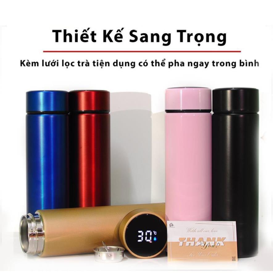 Bình Giữ Nhiệt INOX 304 , Hiển Thị Nhiệt Độ, Led Cảnh Báo Cao Cấp Dung Tích 500ml