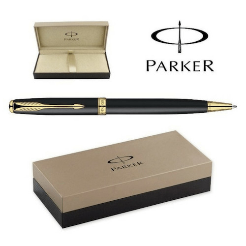 Bút Ký Chính Hãng Parker Sonnet Black Gold Trim Ballpoint Kèm Túi Giftset B&amp;J Cao Cấp Dành Cho Doanh Nhân, Khẳng Định Đẳng Cấp Cá Nhân B&amp;J