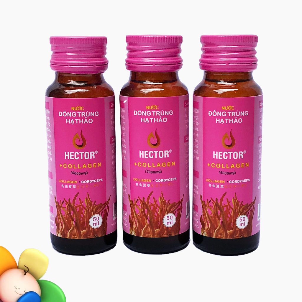 Combo 2 Hộp 20 Chai Đông Trùng Hạ Thảo Hector Collagen Trẻ Hóa Nhanh Dạng Nước, Nước Uống Trực Tiếp, Giúp Da Khỏe, Sáng Mịn Màng, Điều Hòa Nội Tiết Tố, Ngăn Ngừa Rụng Tóc, Tăng Cường Sinh Lý, Nam, Nữ Đều Dùng Được