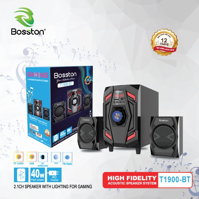 Loa vi tính Bosston bluetooth 2.1 T1900-BT - HN - HÀNG CHÍNH HÃNG