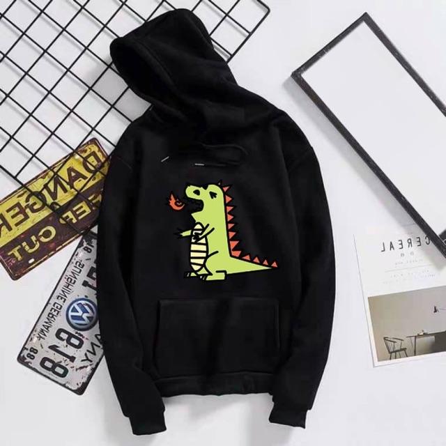 Áo hoodie unisex nam nữ rồng lửa có bigsize đến hơn 100kg vải nỉ bông dày mịn