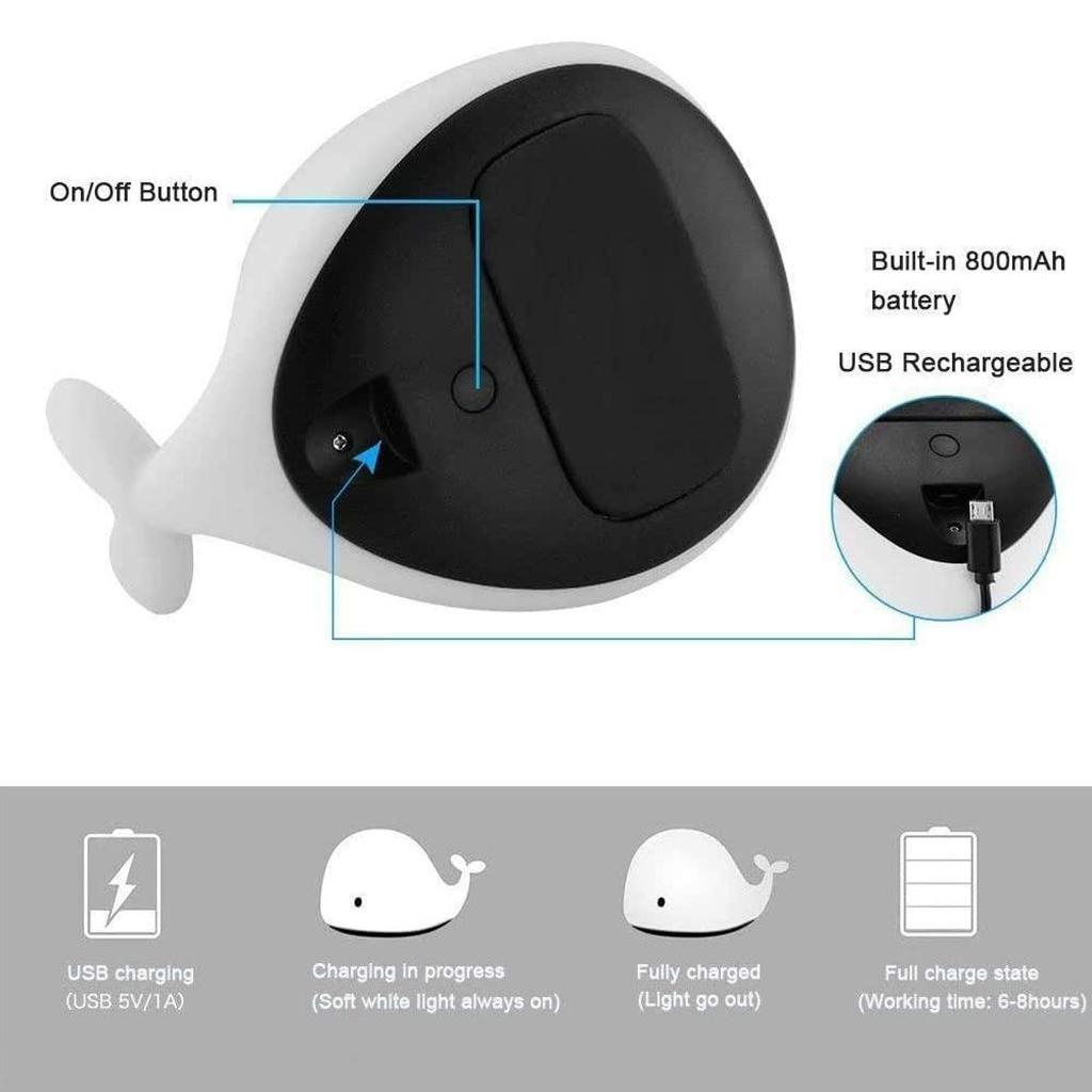 6 Sensor Lamp Night Light USB Dimmable Bedside Table Desk Lights