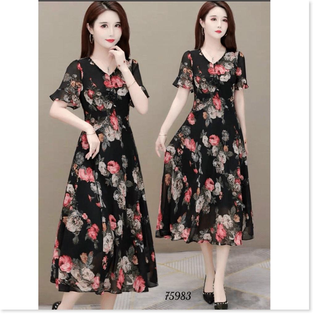 ĐÀM XÒE HOA LỤA DỰ TIỆC DÀNH CHO CÁC NÀNG TÔN DÁNG KME FASHION