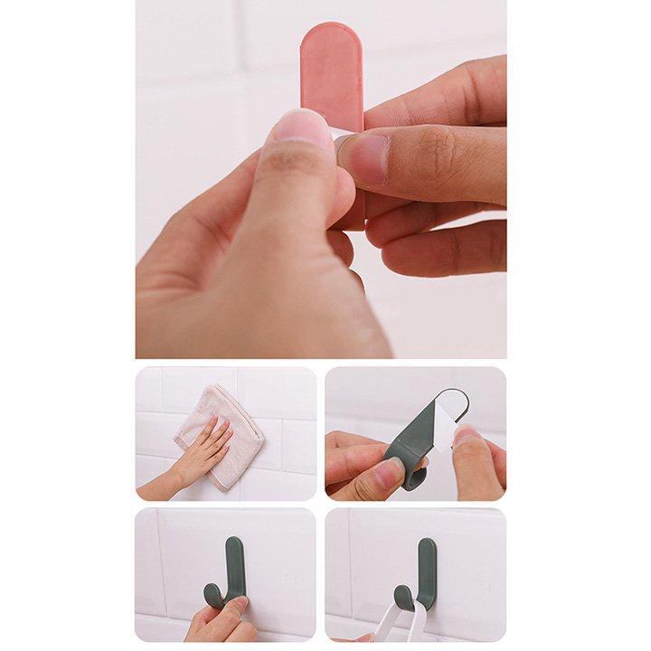 Móc Treo Đồ Hình Chữ J Dán Tường Trang Trí Tiện Dụng H073
