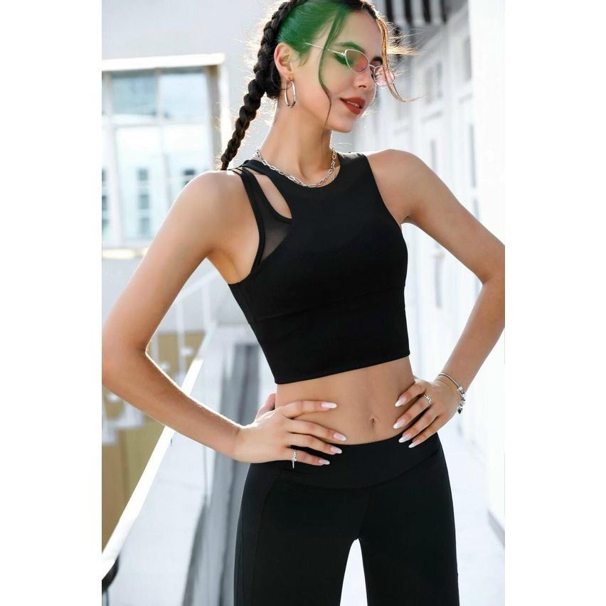 SET DÀI BA LỖ CTOPTOP KÈM MÚT SIÊU ĐẸP TẬP GYM, YOGA, NHẢY AEROBIC, ZUMBA NỮ HÀN.G QUẢ.NG CH.ÂU CAO CẤP