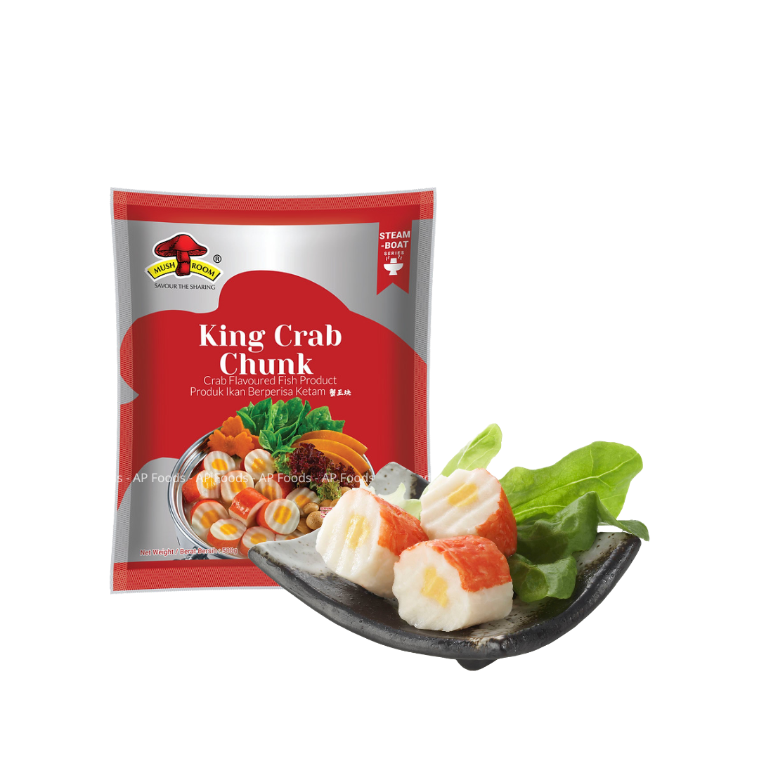 Cua huỳnh đế MUSHROOM Malaysia 500g - King Crab Chunk - Viên Thả Lẩu Malaysia