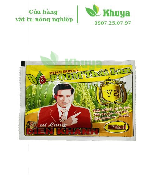 Phân bón lá V8 Boom Thái lan 22ml Phát triển rễ - Ra hoa - Đậu quả
