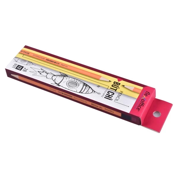 Hộp 12 Bút Chì Gỗ 2B Flexoffice FO-GP02