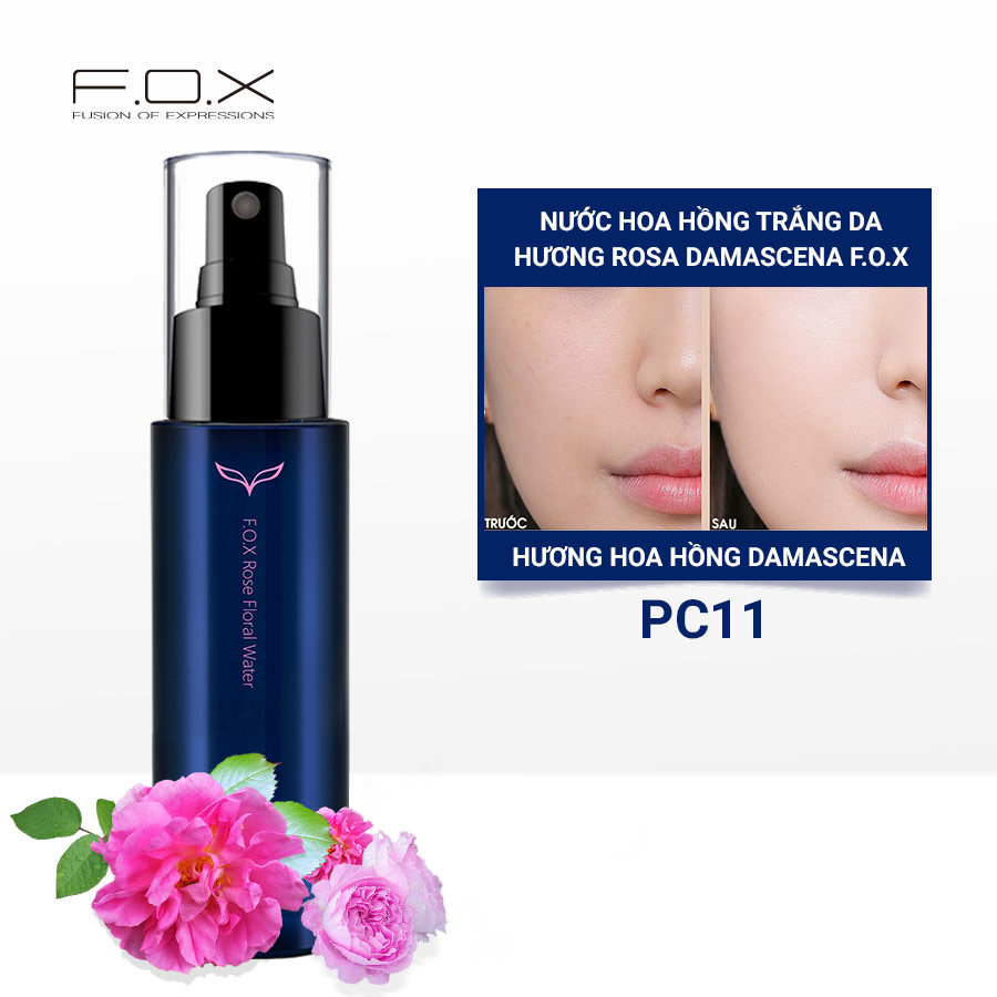 Xịt Khoáng Dưỡng Ẩm Da Và Làm Sáng Da Hương Hoa Hồng Rosa Damascena Floral Water FOX Cosmetics 100ml