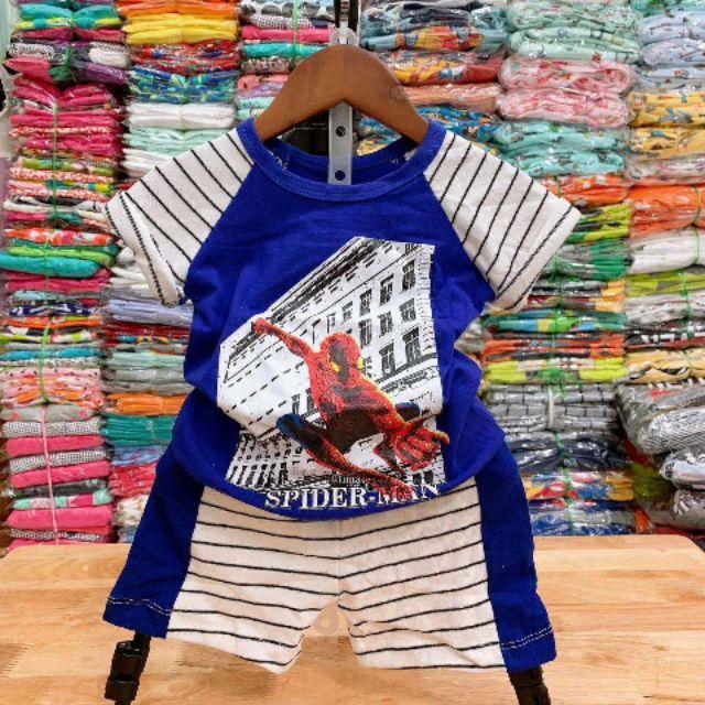 Bộ Cộc Tay Bé Trai Xuất Khẩu Cotton 10-25kg