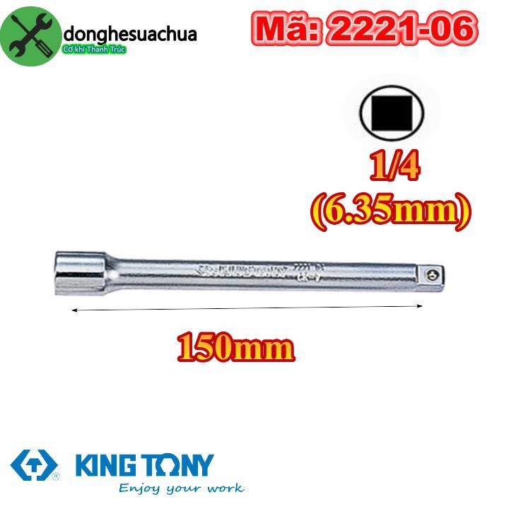 Đầu nối dài 1/4 Kingtony 2221-06 dài 150mm đầu vuông 6.35mm