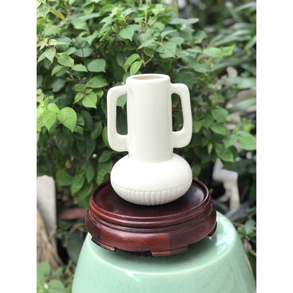 BÌNH HOA GỐM SỨ XUẤT KHẨU TRANG TRÍ DECOR BÌNH CẤM HOA XK01