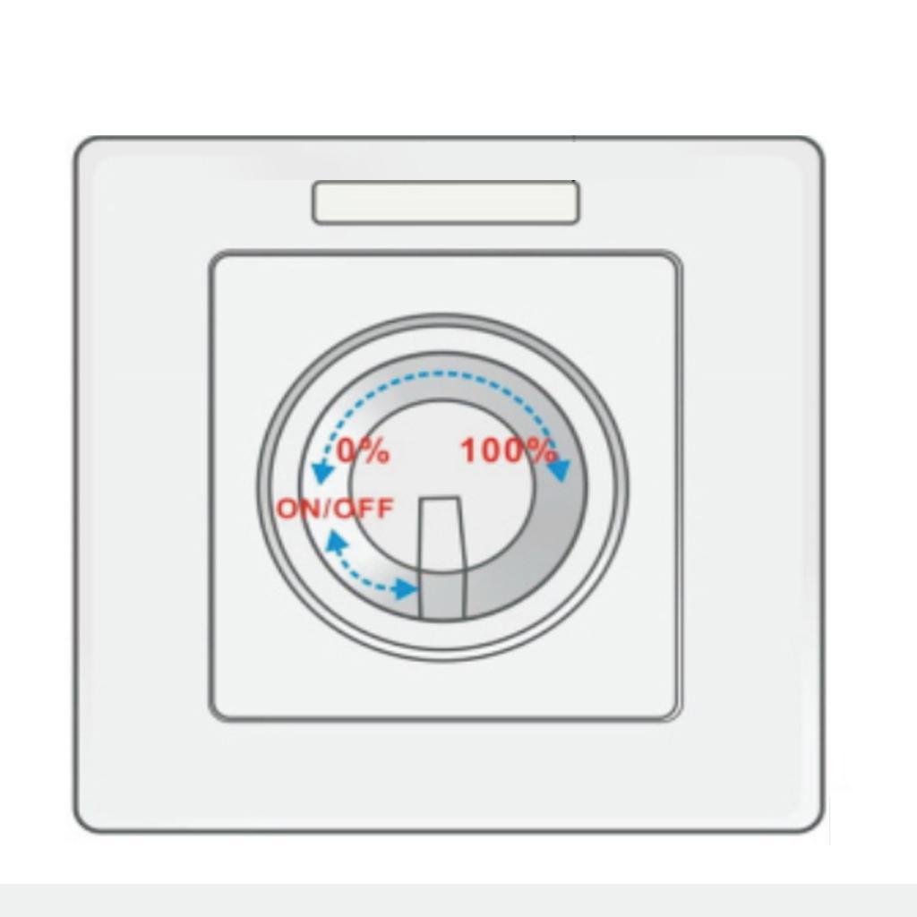 Memory Delay Knob Type Stepless Dimmer Switch - Remote Control-White