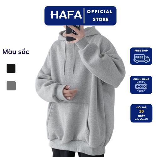 Áo khoác Hoodie Nam, Hoodie Basic Unisex Nỉ From Rộng Màu Đen