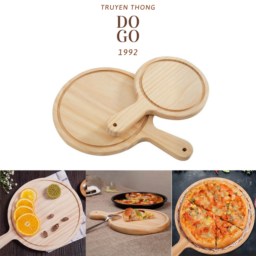 Khay gỗ Decor đựng Piza DOGO1992 chất liệu gỗ thông thân thiện với môi trường
