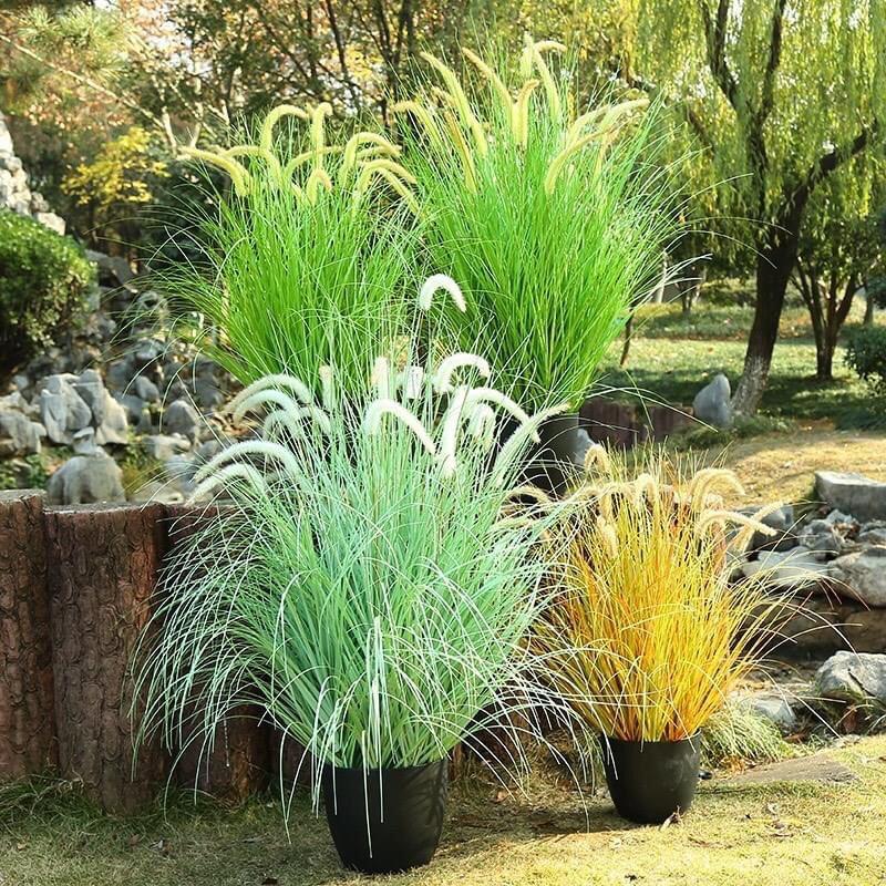 Cây giả decor cành cỏ lau giả cao cấp