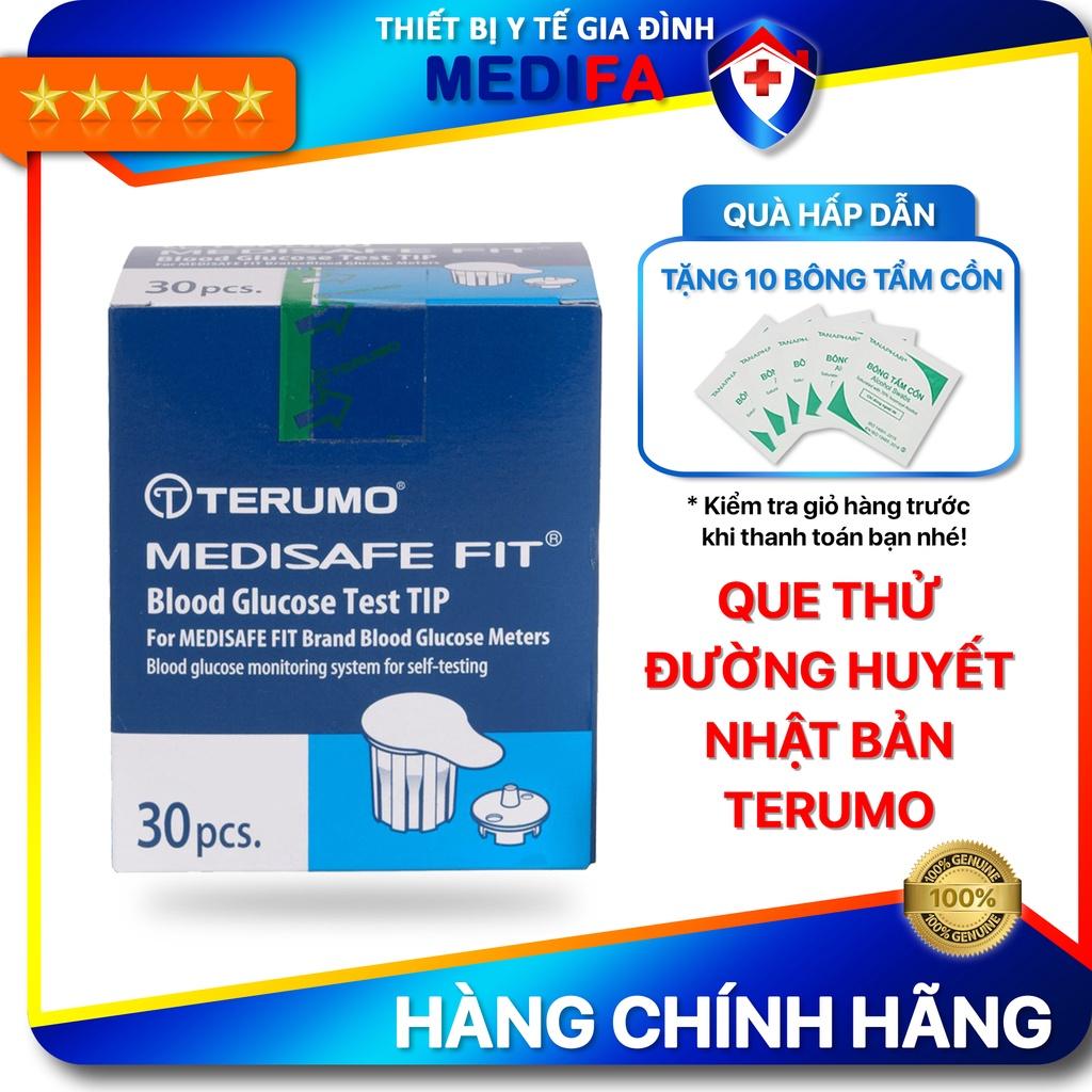 Hộp 30 que thử đường huyết tiểu đường Nhật Bản Terumo Medisafe Fit, niêm phong riêng từng que