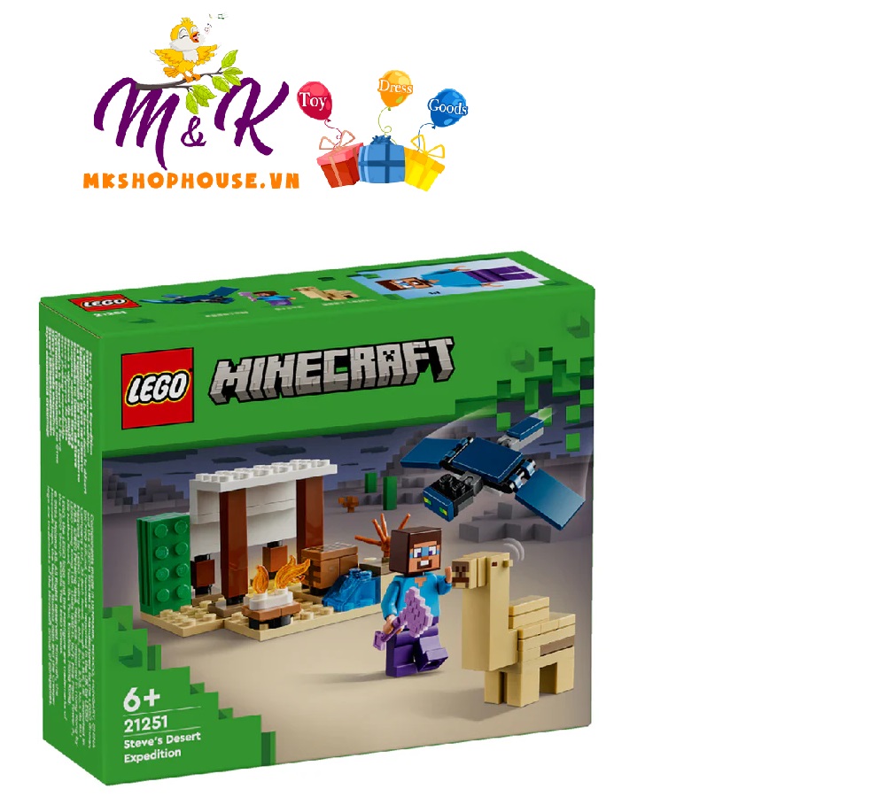 LEGO MINECRAFT 21251 Đồ chơi lắp ráp Chuyến thám hiểm đền thờ sa mạc của Steve (75 chi tiết)