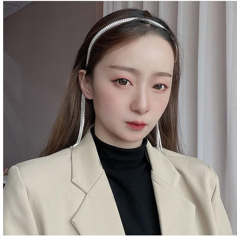 CÀI TÓC ĐÍNH ĐÁ MỎNG PHÔI TUA