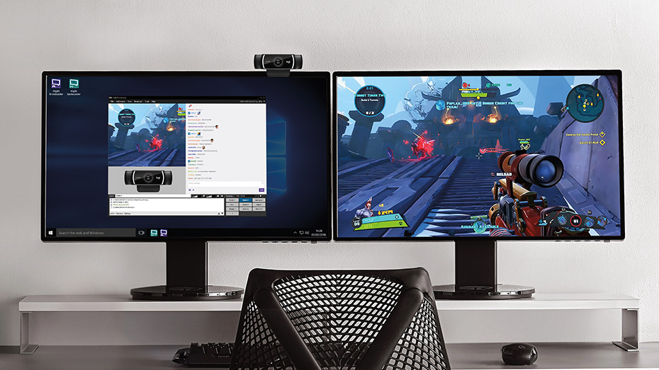 Webcam Logitech C922 Full HD 1080p - 720p/60FPS micro kép to rõ, tự động lấy nét và chỉnh sáng HD, phù hợp PC/ Laptop/ Mac - Hàng chính hãng