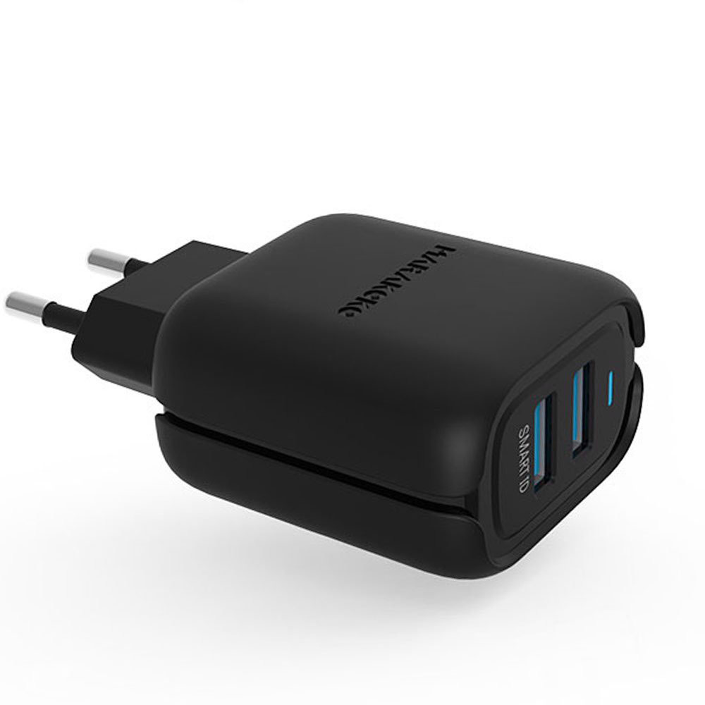 Củ sạc điện thoại Marakoko MA30, 2 cổng sạc ra USB Smart Charge-Hàng Chính Hãng