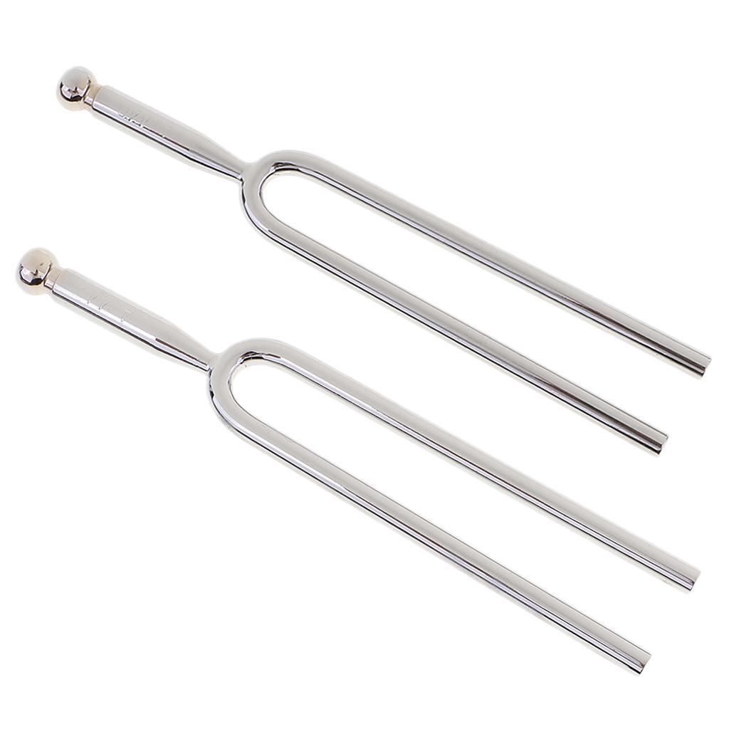 2Pc Tuning Fork 442Hz A Tone with Pouch for Violin Piano Guitarist Tool Gift