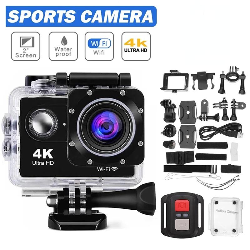 2023 Hành động Ultra HD Camera 4K Mũ bảo hiểm dưới nước Màn hình không thấm nước WiFi điều khiển từ xa Thể thao GO VIDEO MÀU SỰ