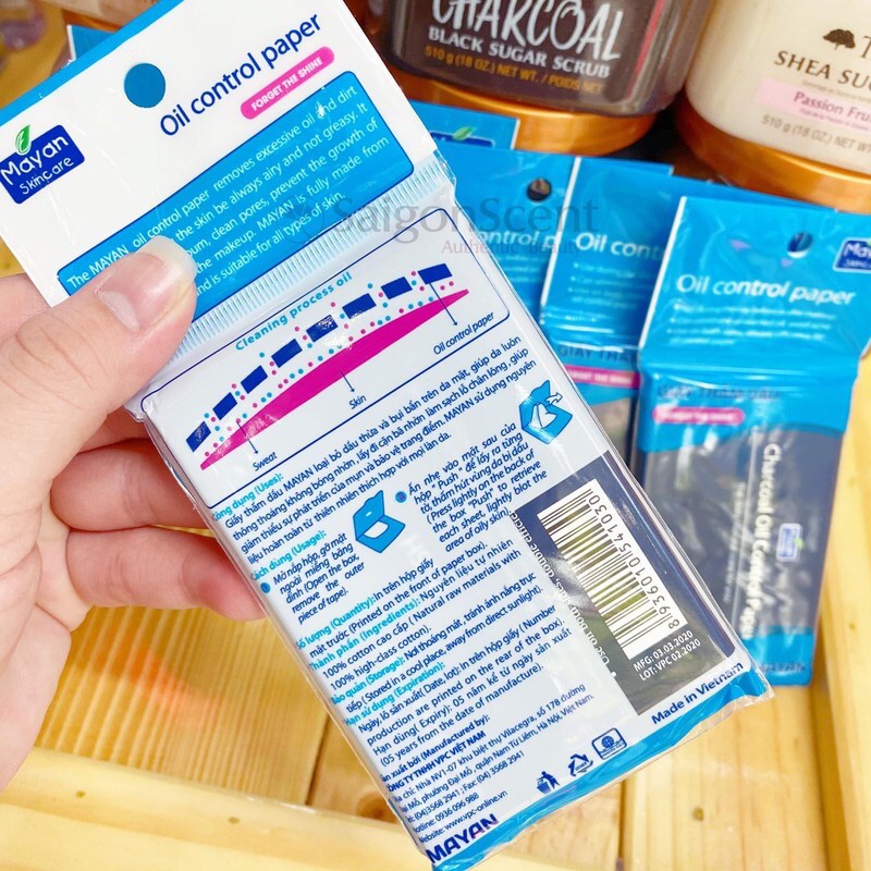 Combo 3 Giấy Thấm Dầu Mayan Than Hoạt Tính