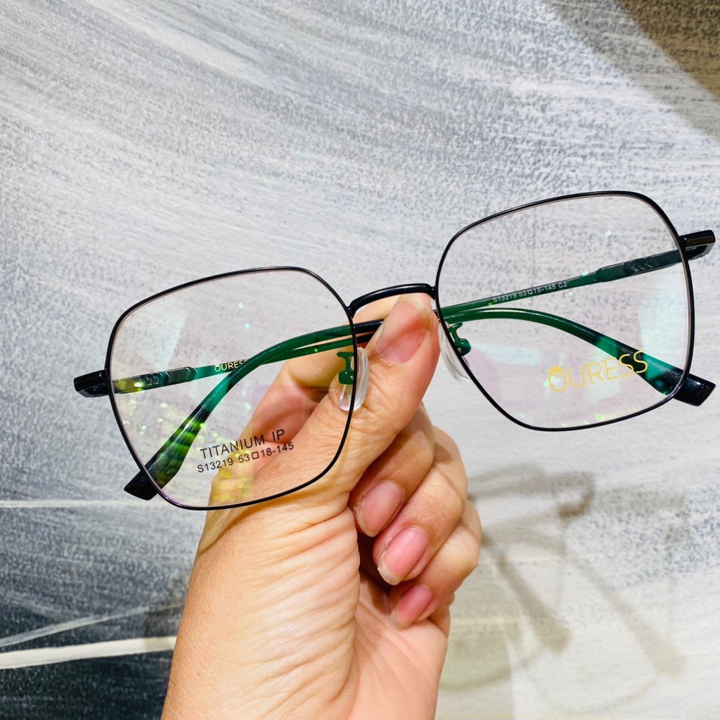 Gọng kính cận S13219 và 5201320 chất liệu titan thời trang mắt kính OURESS nam nữ siêu nhẹ siêu bền