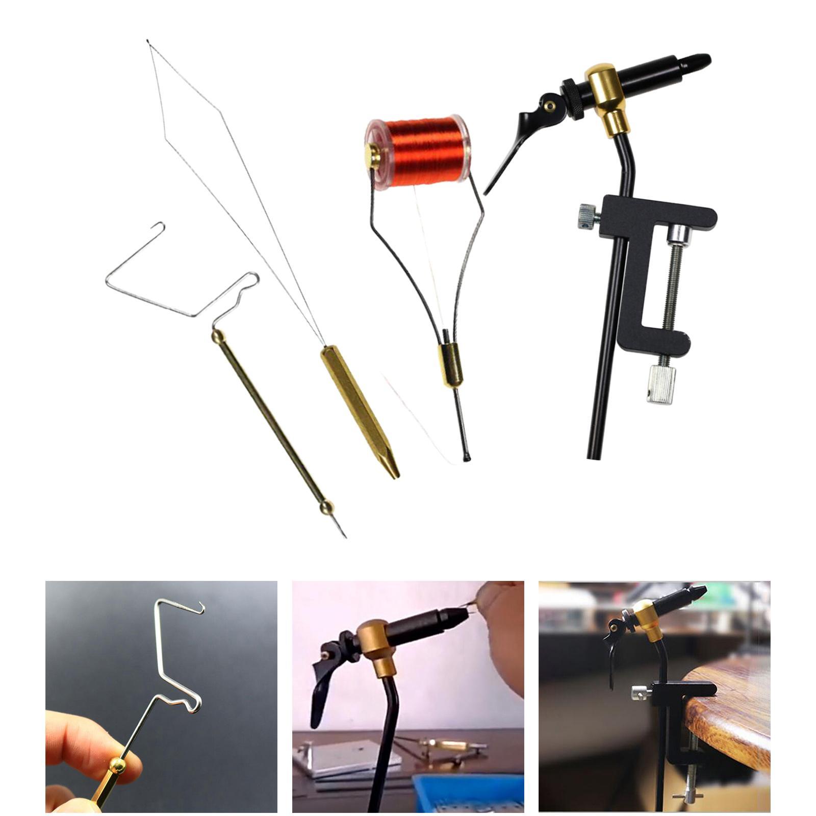 5Pcs Fly Tying Tools Kit Rotary Finisher Tool for Tying Flies