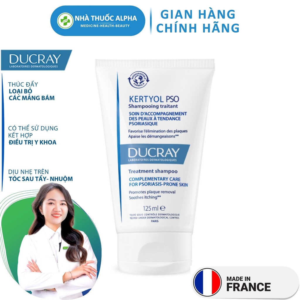 Dầu Gội Cho Da Đầu Gàu Mảng Kertyol Pso Shampoo Ducray 125ml