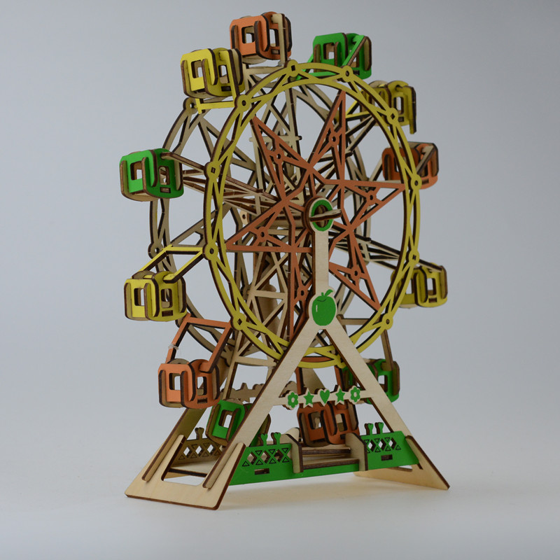 Đồ chơi lắp ráp gỗ 3D Mô hình Lucky Ferris Wheel LC-GP472