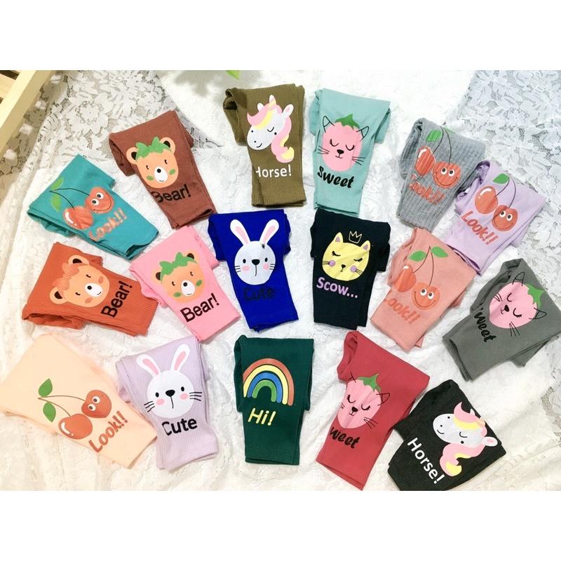 Quần legging len tăm, quần dài thu đông cho bé gái