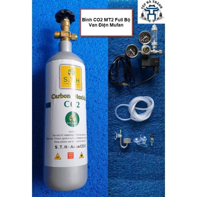 Bình Co2 MT2 2Kg Full Bộ Van Điện Mufan