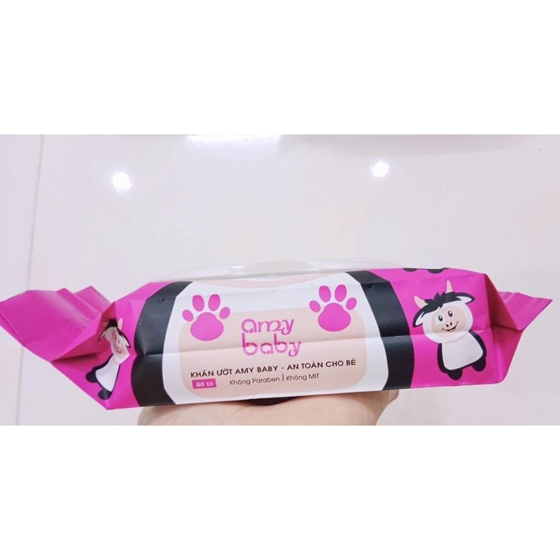 Khăn ướt cao cấp Amy Baby kháng khuẩn (80tờ)