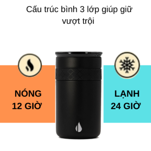 LY GIỮ NHIỆT ELEMENTAL ARTISAN MÀU TRƠN (360ML)